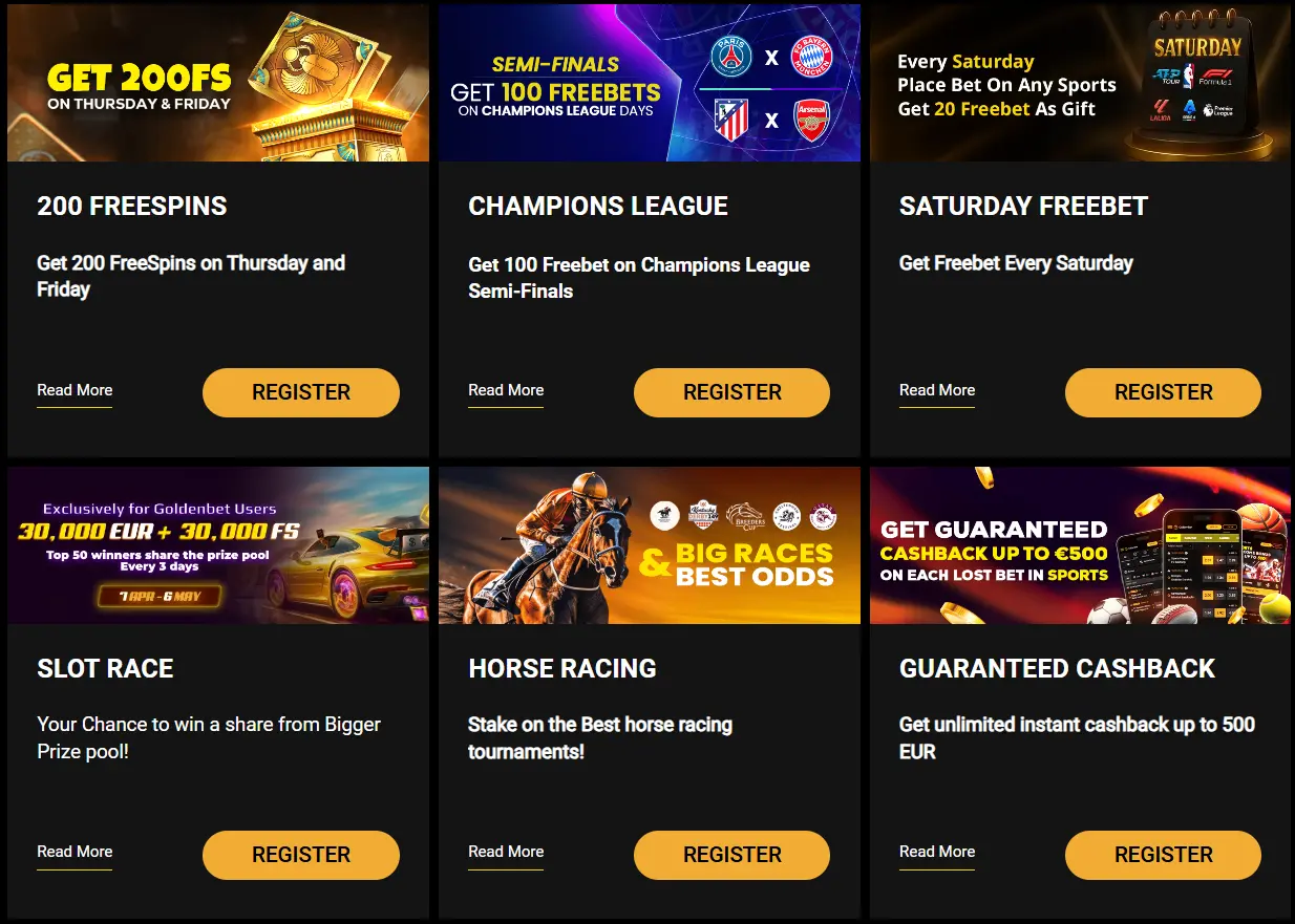 goldenbet bonus